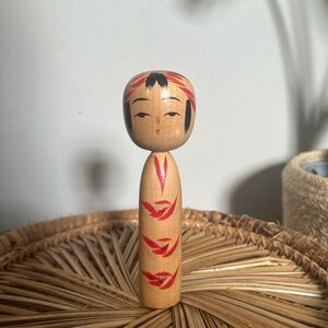 Vintage Handcrafted Small Wooden Kokeshi Doll